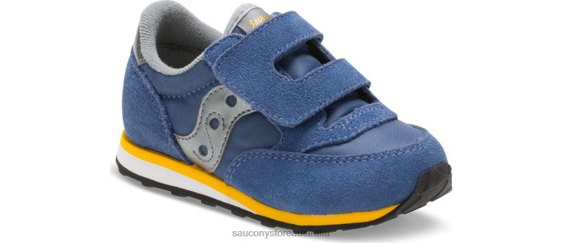 Saucony Kids Baby Jazz Hook & Loop Sneaker 8460X988 Blue/Grey