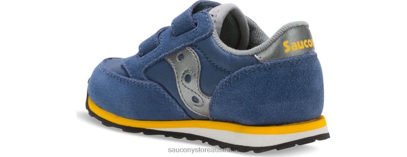 Saucony Kids Baby Jazz Hook & Loop Sneaker 8460X988 Blue/Grey