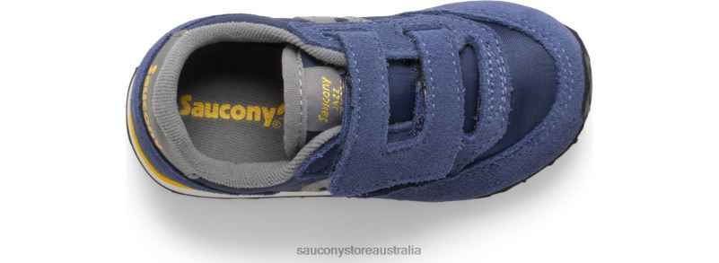 Saucony Kids Baby Jazz Hook & Loop Sneaker 8460X988 Blue/Grey