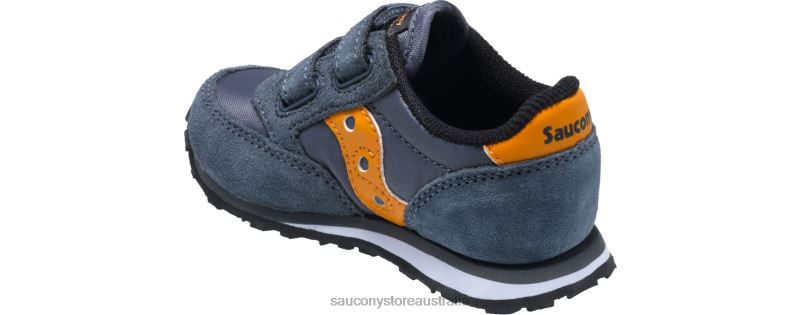 Saucony Kids Baby Jazz Hook & Loop Sneaker 8460X992 Grey/Orange