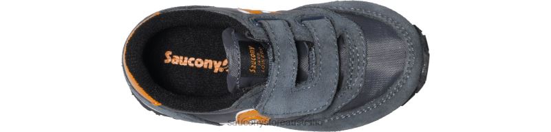 Saucony Kids Baby Jazz Hook & Loop Sneaker 8460X992 Grey/Orange