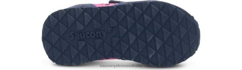 Saucony Kids Baby Jazz Hook & Loop Sneaker 8460X995 Navy/Pink