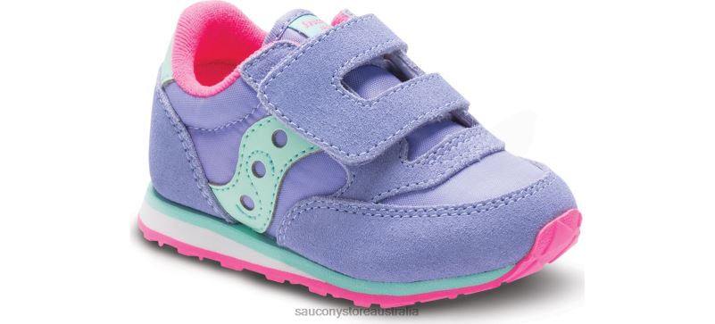 Saucony Kids Baby Jazz Hook & Loop Sneaker 8460X996 Periwinkle