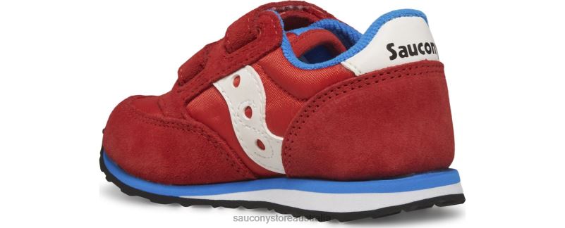 Saucony Kids Baby Jazz Hook & Loop Sneaker 8460X997 Red/Blue