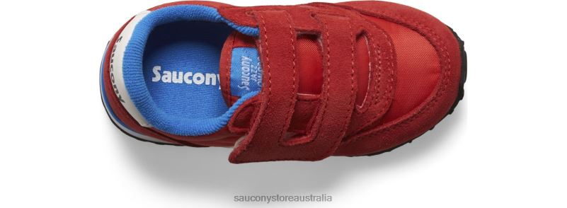 Saucony Kids Baby Jazz Hook & Loop Sneaker 8460X997 Red/Blue