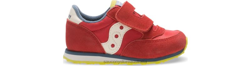 Saucony Kids Baby Jazz Hook & Loop Sneaker 8460X998 Red/Blue/Lime