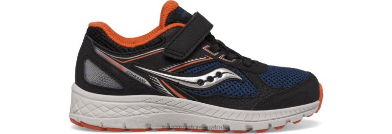 Saucony Kids Cohesion 14 A/C Sneaker 8460X914 Black/Navy/Rust