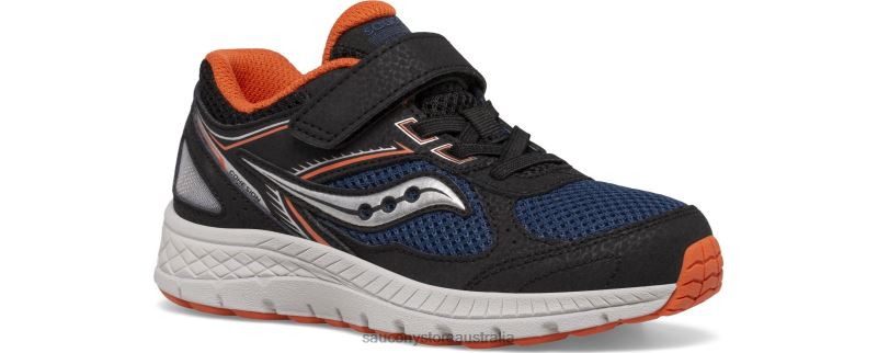 Saucony Kids Cohesion 14 A/C Sneaker 8460X914 Black/Navy/Rust
