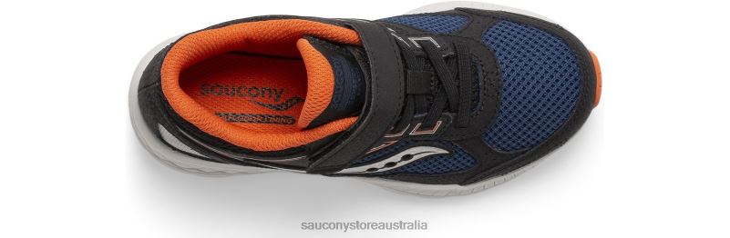 Saucony Kids Cohesion 14 A/C Sneaker 8460X914 Black/Navy/Rust