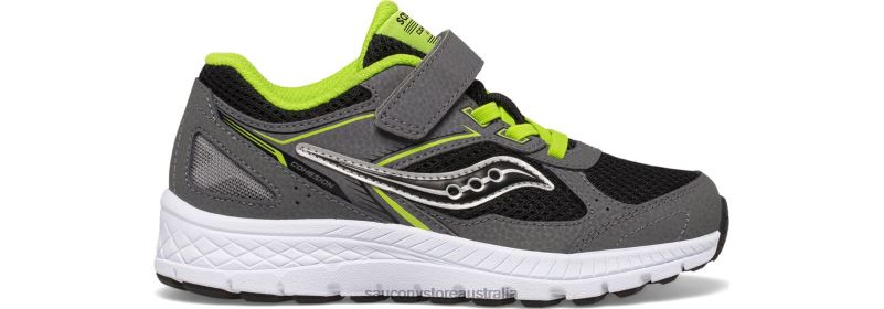 Saucony Kids Cohesion 14 A/C Sneaker 8460X916 Grey/Black/Green