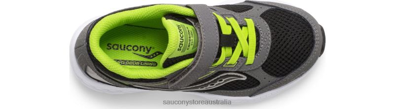Saucony Kids Cohesion 14 A/C Sneaker 8460X916 Grey/Black/Green
