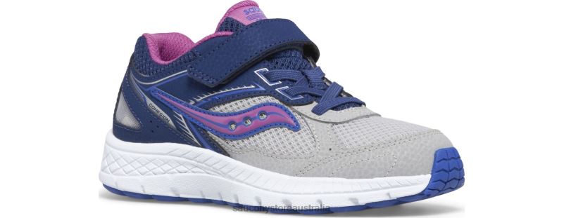 Saucony Kids Cohesion 14 A/C Sneaker 8460X917 Navy/Grey/Grape