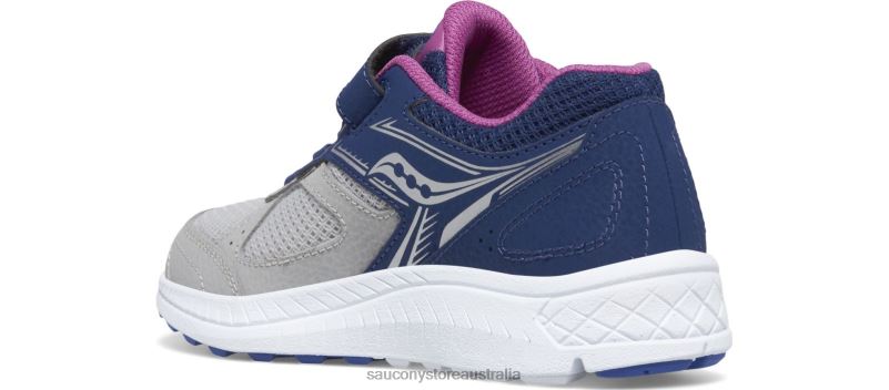 Saucony Kids Cohesion 14 A/C Sneaker 8460X917 Navy/Grey/Grape