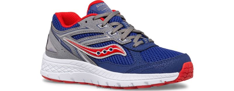 Saucony Kids Cohesion 14 Lace Sneaker 8460X924 Navy/Red