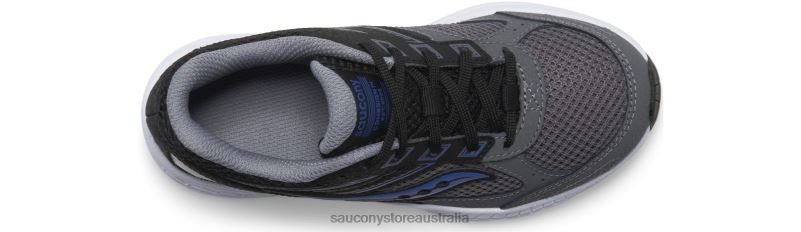 Saucony Kids Cohesion 14 Lace Sneaker 8460X926 Black/Grey/Blue
