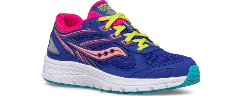 Saucony Kids Cohesion 14 Lace Sneaker 8460X929 Blue/Multi