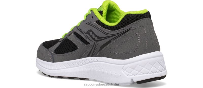 Saucony Kids Cohesion 14 Lace Sneaker 8460X930 Grey/Black/Green