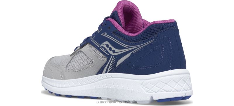 Saucony Kids Cohesion 14 Lace Sneaker 8460X931 Navy/Grey/Grape