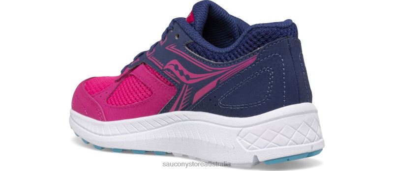 Saucony Kids Cohesion 14 Lace Sneaker 8460X932 Pink/Navy