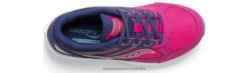 Saucony Kids Cohesion 14 Lace Sneaker 8460X932 Pink/Navy