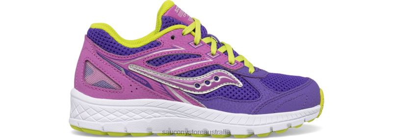 Saucony Kids Cohesion 14 Lace Sneaker 8460X933 Purple/Green