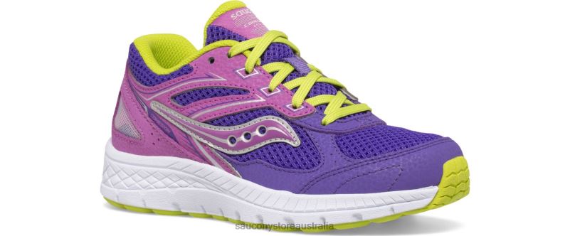 Saucony Kids Cohesion 14 Lace Sneaker 8460X933 Purple/Green