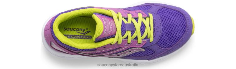 Saucony Kids Cohesion 14 Lace Sneaker 8460X933 Purple/Green