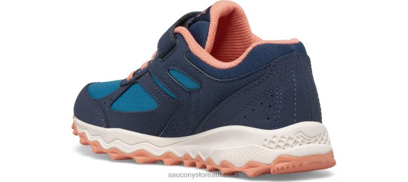 Saucony Kids Cohesion TR14 A/C Sneaker 8460X974 Navy/Teal/Coral