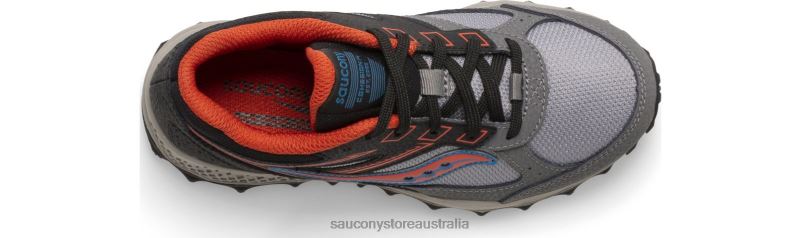 Saucony Kids Cohesion TR14 Lace Sneaker 8460X893 Black/Grey/Rust