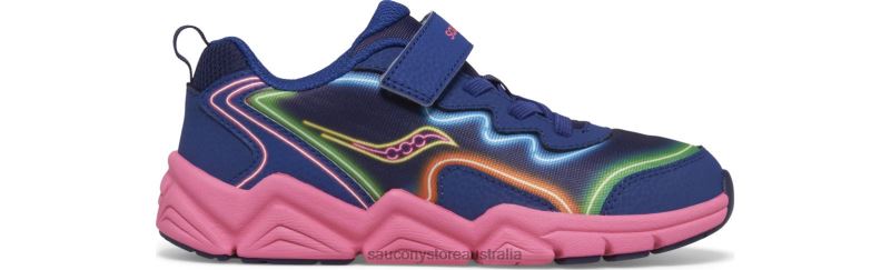 Saucony Kids Flash 3.0 A/C Sneaker 8460X975 Neon/Blue/Pink