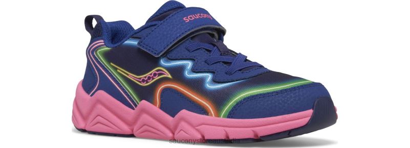 Saucony Kids Flash 3.0 A/C Sneaker 8460X975 Neon/Blue/Pink
