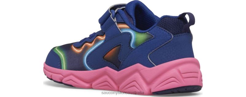 Saucony Kids Flash 3.0 A/C Sneaker 8460X975 Neon/Blue/Pink