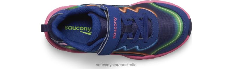 Saucony Kids Flash 3.0 A/C Sneaker 8460X975 Neon/Blue/Pink