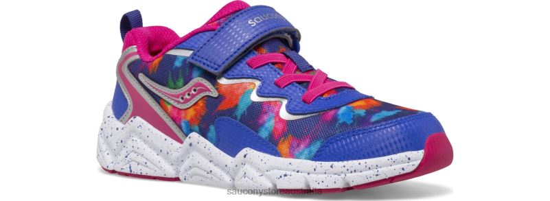 Saucony Kids Flash 3.0 A/C Sneaker 8460X978 Blue/Pink