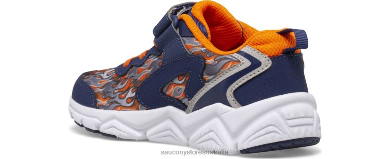 Saucony Kids Flash 3.0 A/C Sneaker 8460X981 Navy/Orange