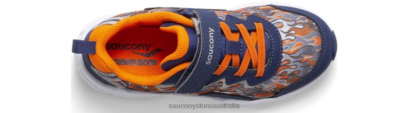 Saucony Kids Flash 3.0 A/C Sneaker 8460X981 Navy/Orange
