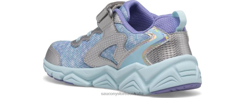 Saucony Kids Flash 3.0 A/C Sneaker 8460X982 Silver/Purple