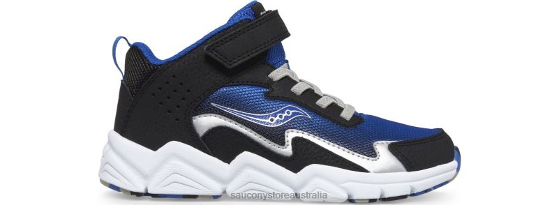 Saucony Kids Flash Mid A/C Sneaker 8460X1012 Black/Blue