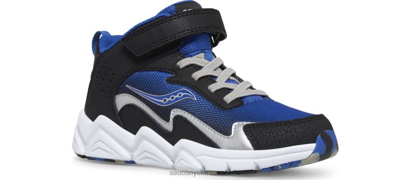 Saucony Kids Flash Mid A/C Sneaker 8460X1012 Black/Blue