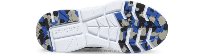 Saucony Kids Flash Mid A/C Sneaker 8460X1012 Black/Blue