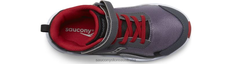 Saucony Kids Flash Mid A/C Sneaker 8460X1013 Grey/Red
