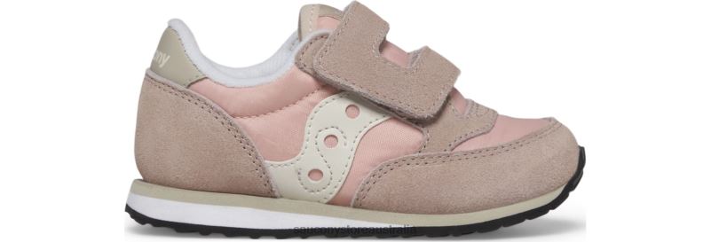 Saucony Kids Jazz Hook & Loop Sneaker 8460X950 Grey/Blush/Cream