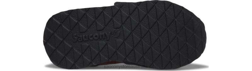 Saucony Kids Jazz Hook & Loop Sneaker 8460X951 Grey/Dark Red