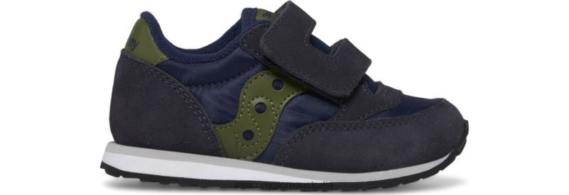 Saucony Kids Jazz Hook & Loop Sneaker 8460X953 Navy/Olive