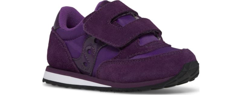 Saucony Kids Jazz Hook & Loop Sneaker 8460X954 Purple