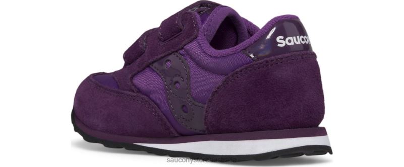 Saucony Kids Jazz Hook & Loop Sneaker 8460X954 Purple