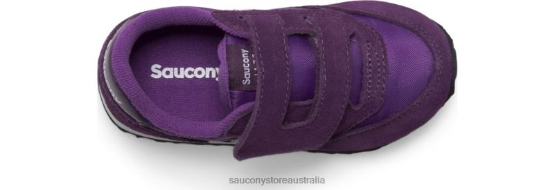 Saucony Kids Jazz Hook & Loop Sneaker 8460X954 Purple