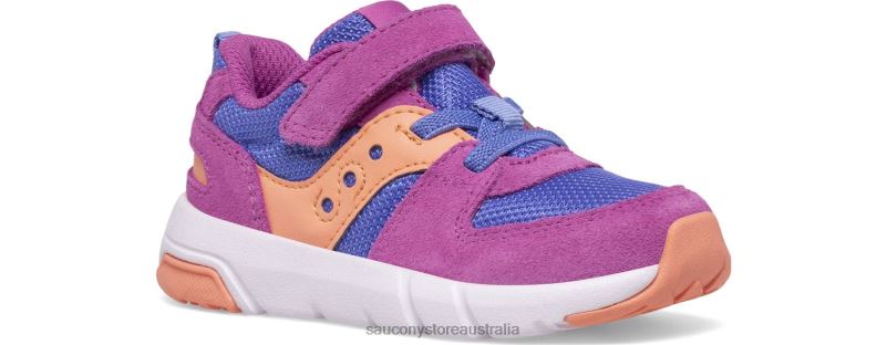 Saucony Kids Jazz Lite 2.0 Sneaker 8460X907 Purple/Periwinkle/Coral