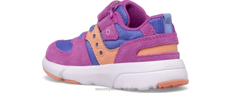 Saucony Kids Jazz Lite 2.0 Sneaker 8460X907 Purple/Periwinkle/Coral