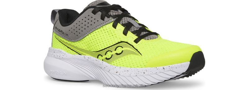 Saucony Kids Kinvara 14 Sneaker 8460X1001 Citron/Grey